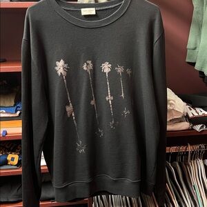 Saint Laurent Black Sweatshirt with Palm Design